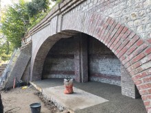 Rejointoiement d’un mur de soutainement en briques aux Petites Dalles  76