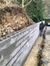 Entreprise de maçonnerie pour la création d'un mur de soutènement proche Fécamp 76